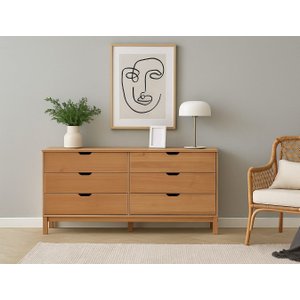 Cômoda de Madeira Maciça 6 Gavetas Grande