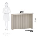 Ver imagem 3 de Bancada Ilha Ripada com Tampo 120cm Stylo Luciane Móveis Cinammon