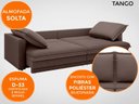 Ver imagem 5 de Sofá Tango 2,60M Sem Caixa, Retrátil e Reclinável Velosuede Chocolate - Netsofás