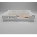 Ver imagem 2 de Cama Montessoriana Tamanho Casal com Grades de Proteção 100% MDF Baixa para Brincar Infantil - Branc