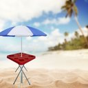 Ver mais imagens de Mesa Praia Petisqueira Alta Dobrável e Sup. Guarda-sol Chão