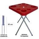Ver imagem 4 de Mesa Praia Petisqueira Alta Dobrável e Sup. Guarda-sol Chão