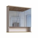 Ver imagem 2 de Armário Espelheira de Banheiro Athlone 3 Portas com Prateleira 76cm Bege/Nude