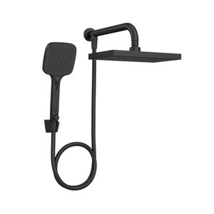 Chuveiro Retangular com Desviador e e Ducha Flex Max Black Matte - Deca Deca Metais