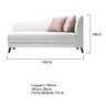 Recamier Heitor 140cm com Almofada Lado Esquerdo Suede - Amarena Móveis - 2