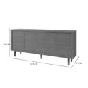 Ver imagem 3 de Buffet Delux 180cm 4 Portas Pés em Madeira Mavaular:Naturalle/Off
