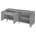 Ver imagem 2 de Buffet Delux 180cm 4 Portas Pés em Madeira Mavaular:Naturalle/Off