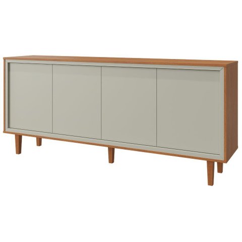 Buffet Delux 180cm 4 Portas Pés em Madeira Mavaular:Naturalle/Off