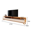 Ver imagem 3 de Rack para Tv até 85 Polegadas 2.2 Wood Nature/off White – Jlar Móveis