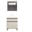 Ver imagem 3 de Gabinete de Banheiro 65cm com Cuba e Armário Ref 502 Branco/Arenito