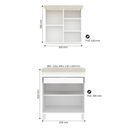Ver imagem 2 de Gabinete de Banheiro 65cm com Cuba e Armário Ref 502 Branco/Arenito
