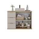 Ver mais imagens de Gabinete de Banheiro com Cuba Galway 76cm Bege/Nude