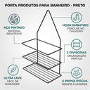 Ver imagem 3 de Porta Produtos para Banheiro 2 Divisórias Preto