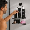 Ver imagem 4 de Porta Produtos para Banheiro 2 Divisórias Preto