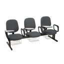 Ver imagem 1 de Cadeira em Longarina para Escolas Linha Uno Marrom