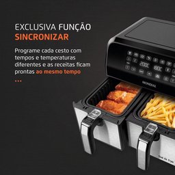 Fritadeira Elétrica sem Óleo Air Fryer Mondial Afd-01-bi 8l Digital com Cesto Duplo - 5