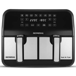 Fritadeira Elétrica sem Óleo Air Fryer Mondial Afd-01-bi 8l Digital com Cesto Duplo - 1