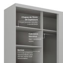 Ver imagem 4 de Módulo de Canto Linear Planejado 2 Portas de Correr Jade CabeCasa MadeiraOriginals Cinza/Urbano
