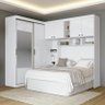 Quarto Modulado Casal Paris Branco com Espelho - PR Móveis - 2