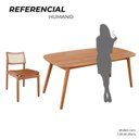 Ver imagem 5 de Sala de Jantar Mesa 180x76cm Tampo Laminado com 6 Cadeiras em Couríssimo Ceci Yescasa Marrom