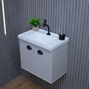 Ver imagem 5 de Gabinete Armário para Banheiro 50cm Mdf com Cuba - Siena Lineo