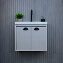 Ver imagem 2 de Gabinete Armário para Banheiro 50cm Mdf com Cuba - Siena Lineo