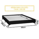 Ver imagem 4 de Base Cama Box Orgânica Japonesa Montreal para Colchão Casal 138x188 Bouclê Preto