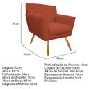 Ver imagem 3 de Kit Diva Recamier Vanessa 185cm Lado Esquerdo e 01 Poltrona Laura Suede Doce Sonho Móveis Terracota