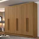 Ver imagem 1 de Guarda Roupa Casal Zeus 6 Portas 7 Gavetas em MDF Dobradiça Slow Móveis D Doro