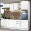 Ver imagem 1 de Armário de Cozinha Completa 260cm Branco Veludo Lux Madesa 08