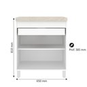 Ver imagem 3 de Gabinete de Banheiro 65cm sem Cuba Ref 502