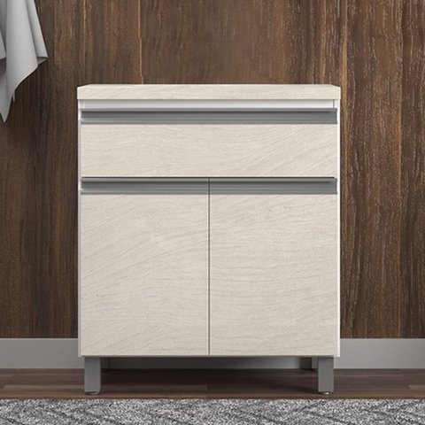 Gabinete de Banheiro 65cm sem Cuba Ref 502 Branco/Arenito