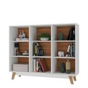 Ver imagem 2 de Estante Livreiro 9 Nichos Offfice Branco/nogal - Hecol