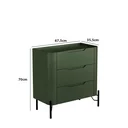 Ver imagem 3 de Mesa de Cabeceira 3 Gavetas L67,5 X A70cm Mdf