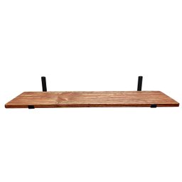 Prateleira Industrial Mão Francesa Parede Madeira Pinus 60cm COR:IPE - 2