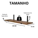 Ver imagem 4 de Prateleira Industrial 60x15 Madeira Mdf Louro Freijó Mão Francesa