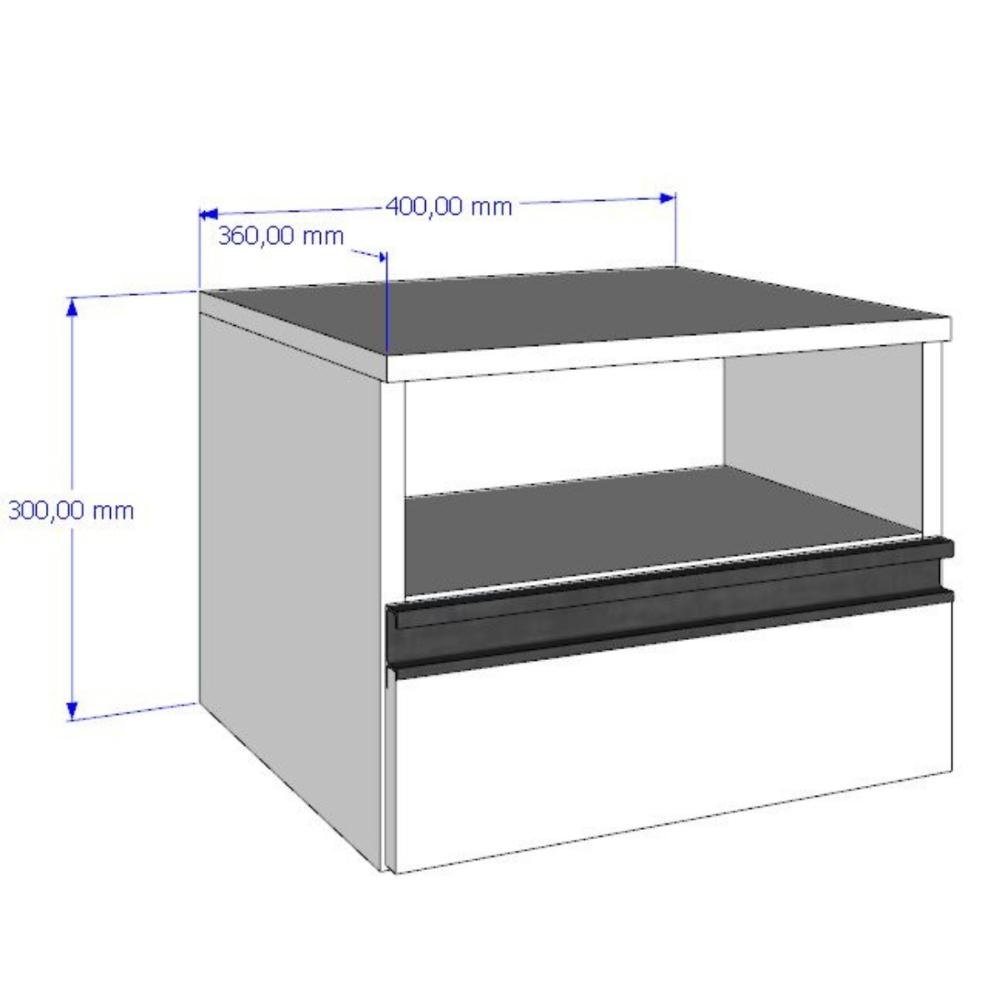 Mesa de Cabeceira Suspensa Gaveta Mesa de Cabeceira Móveis Mdf Decoração - 5