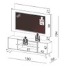Rack Bancada com Painel para TV até 65 Pol. 180cm LED 100%MDF TB142L Off White/Nobre - Dalla Costa - 4