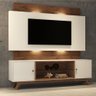 Rack Bancada com Painel para TV até 65 Pol. 180cm LED 100%MDF TB142L Off White/Nobre - Dalla Costa - 2