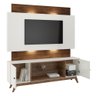 Rack Bancada com Painel para TV até 65 Pol. 180cm LED 100%MDF TB142L Off White/Nobre - Dalla Costa - 3