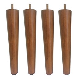 Kit 4 Pé Palito 25cm Amêndoa Marrom Claro Rosca 5/16 Puff - 1
