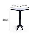 Ver imagem 2 de Mesa Quadrada Alta Bistrô de Madeira 60cm Preto Vivaligna