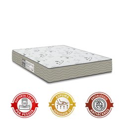 Base Casal + Colchão D33 One Face - Suede Bege - 4