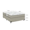 Ver imagem 2 de Base Casal + Colchão D33 One Face - Suede Bege