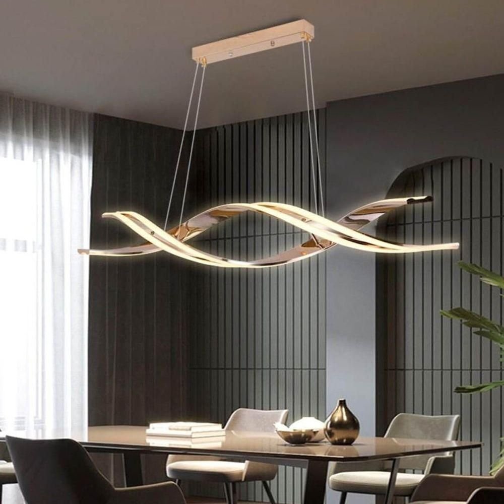 Lustre Luminaria Pendente Molecular Dna 76w Espiral Led Iluminaçao Sala Quarto - 3
