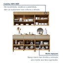 Ver mais imagens de Cozinha Completa Modulada 4 Peças 7 Portas 3 Gavetas 100% MDF Realeza Premium Bege/Carvalho/Greige