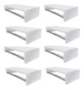 Ver imagem 1 de Kit 8 Cabideiros de Parede Arara Porta Roupas Quarto Closet Branco - Straub Web