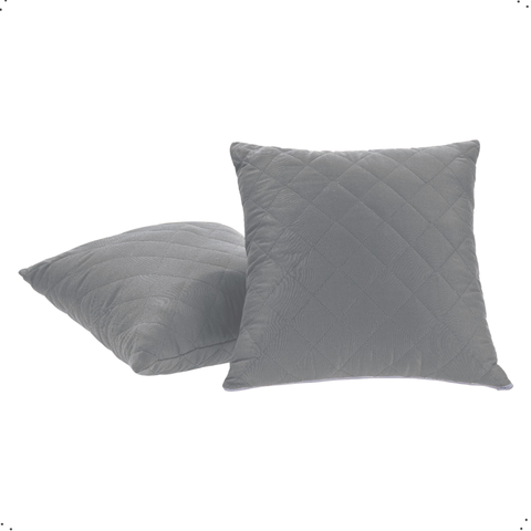 Kit 04 Capas de Almofadas Cor Cinza 45x45cm Tecido Fofinho e Macio com Zíper