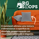 Ver imagem 2 de Kit 04 Capas de Almofadas Cor Cinza 45x45cm Tecido Fofinho e Macio com Zíper