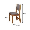 Ver imagem 3 de Mesa Redonda Jantar Slin+4 Cadeira Sol Estofado Linho Vieiro